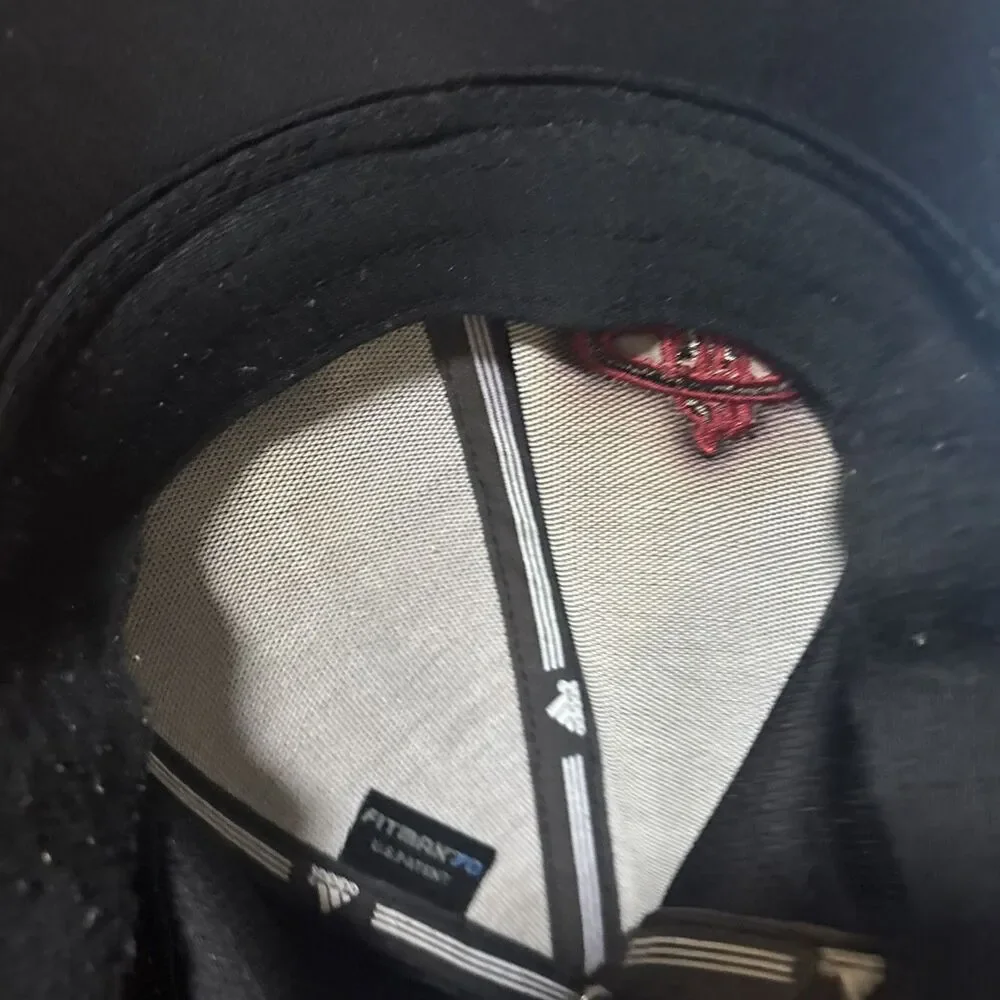 Miami Heat NBA Adidas Cap Fitted Black/Red FITMAX'70 Size L/XL